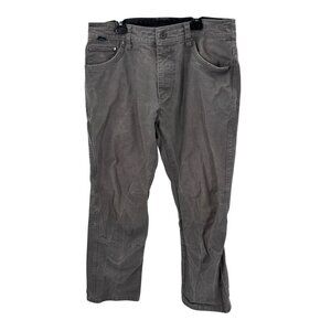 Kuhl Free Ryder Pants Mens 34x28 Durable Cotton Blend Gray Outdoor Workwear